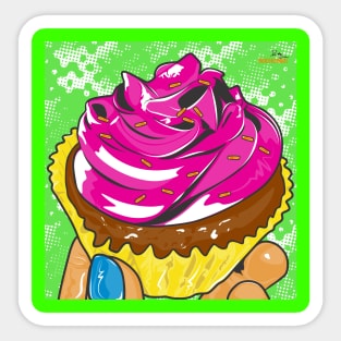 Pastry Cup Cake Sweets Pop Art Sticker